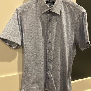 Stone Rose Gray Patterned Short Sleeve Shirt